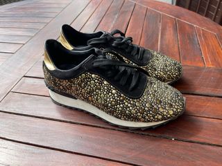 Scarpe Casadei donna oro e nere taglia 37