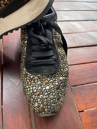 Scarpe Casadei donna oro e nere taglia 37