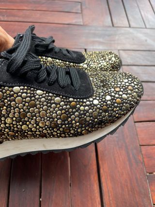 Scarpe Casadei donna oro e nere taglia 37