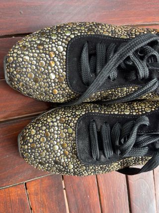 Scarpe Casadei donna oro e nere taglia 37