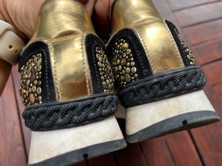 Scarpe Casadei donna oro e nere taglia 37