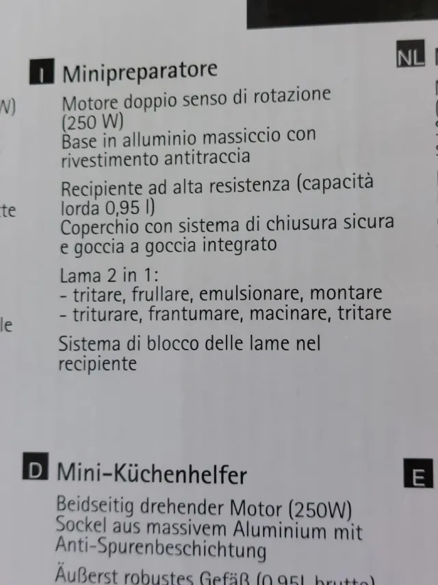 Cuisinart Mini Robot da Cucina CH4DCE/CH4E