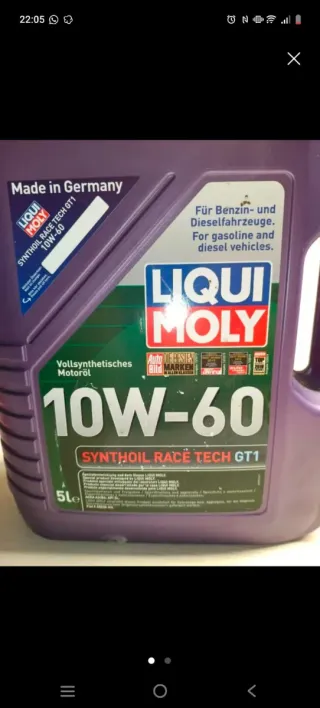 Aceite Liqui Moly 10W-60 Synthoil Race Tech GT1