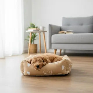 Nuova cuccia stampata con cuori