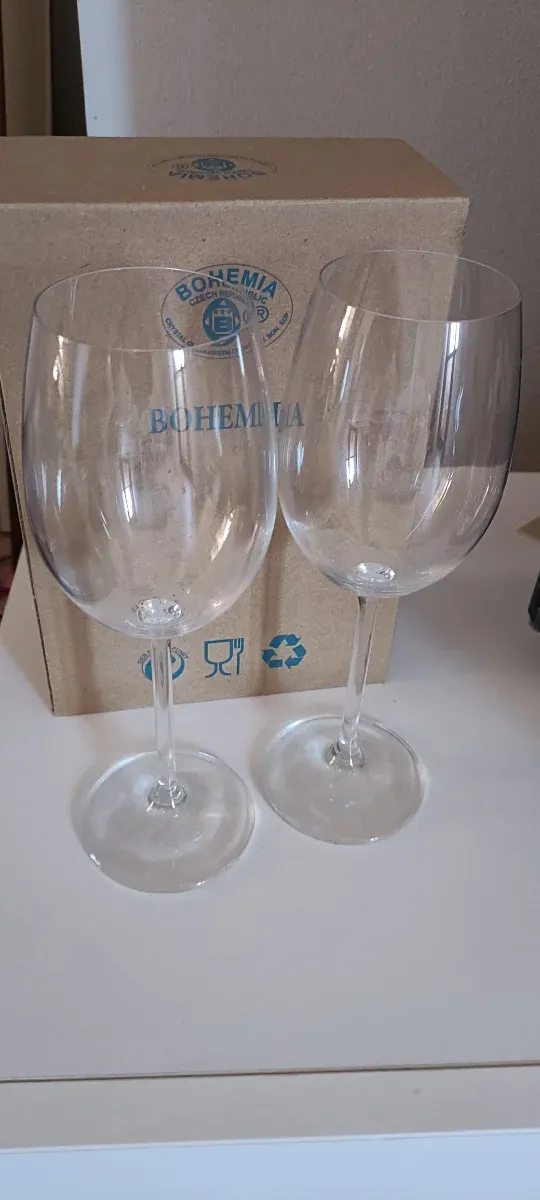 6 Calici in cristallo Bohemia.