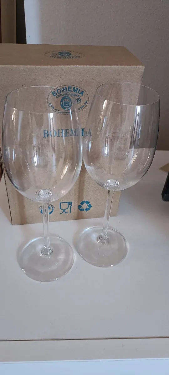 6 Calici in cristallo Bohemia.