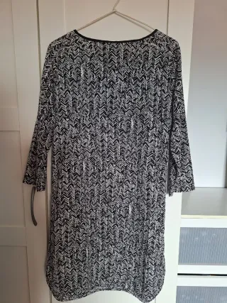 Vestido Mango Talla M Estampado Zigzag