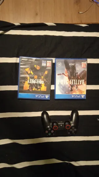 Mando PS4 + 2 Juegos (Battlefield, Call of Duty)