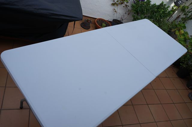 Mesa Plegable Blanca Plástico