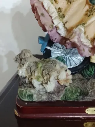 Statuina Resina Bambina con Bicicletta