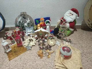 Lote de adornos navideños
