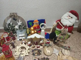 Lote de adornos navideños