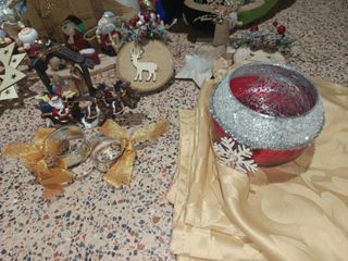 Lote de adornos navideños