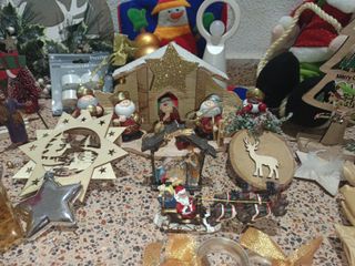 Lote de adornos navideños