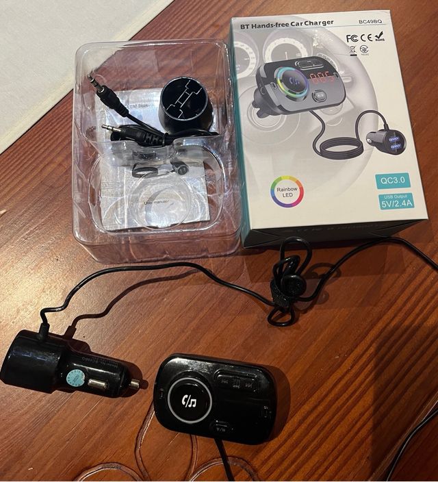 Transmisor Radio Bluetooth Coche QC3.0