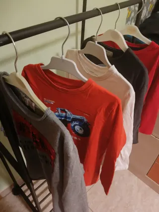 Lote 5 Camisetas Manga Larga Niño