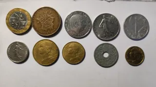 Serie di monete francesi usate