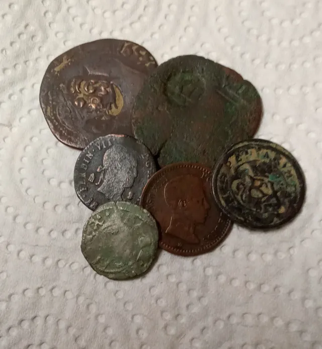 Lote de monedas antiguas variadas