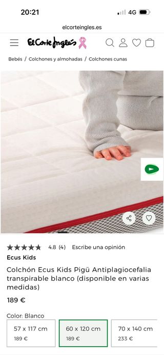 Colchón Ecus Kids Pigü Antiplagiocefalia