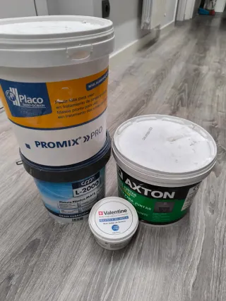 Lote materiales reforma: Placo, Promix, Axton, Val