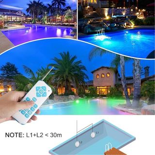 NUOVO! Faretto per piscina PAR56 RGB 54W 12V IP68