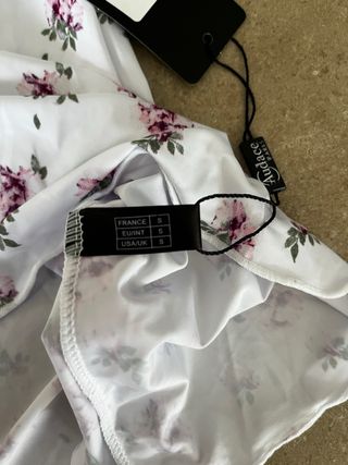 Camisón corto Audace Paris floral blanco Talla S