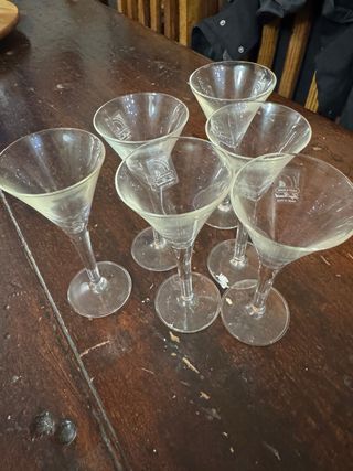 Set 6 Bicchieri Martini Vetro