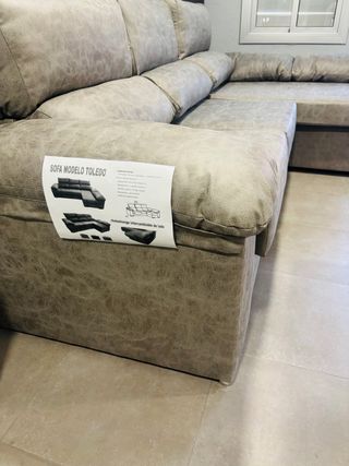 •Sofá Toledo chaise longue nuevo envío hasta casa!