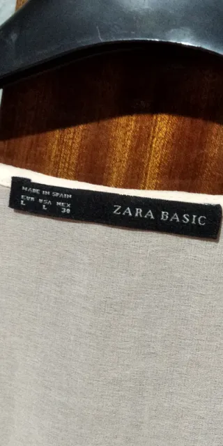 Blusa Zara Basic rosa claro Talla L