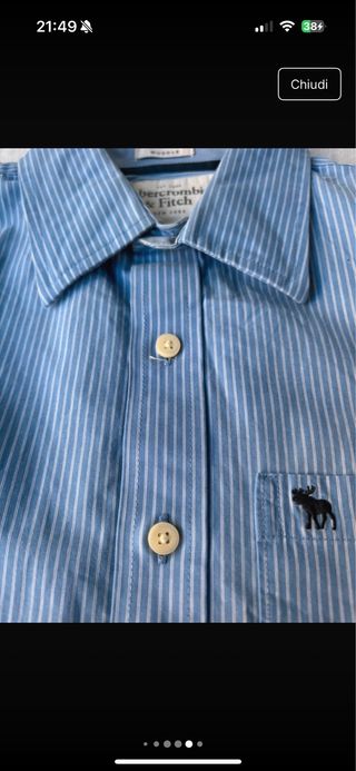 Camicia Abercrombie & Fitch uomo blu
