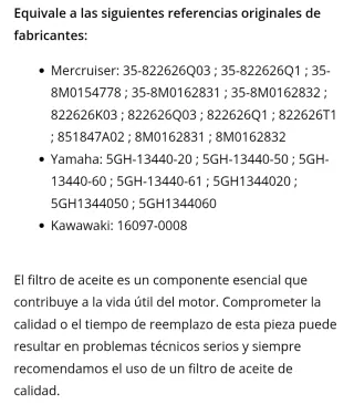 Filtro Aceite Yamaha 5GH-13440-80