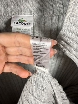 Maglione Lacoste Grigio Vintage L Y2K