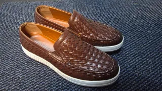 Scarpe uomo marroni intrecciate