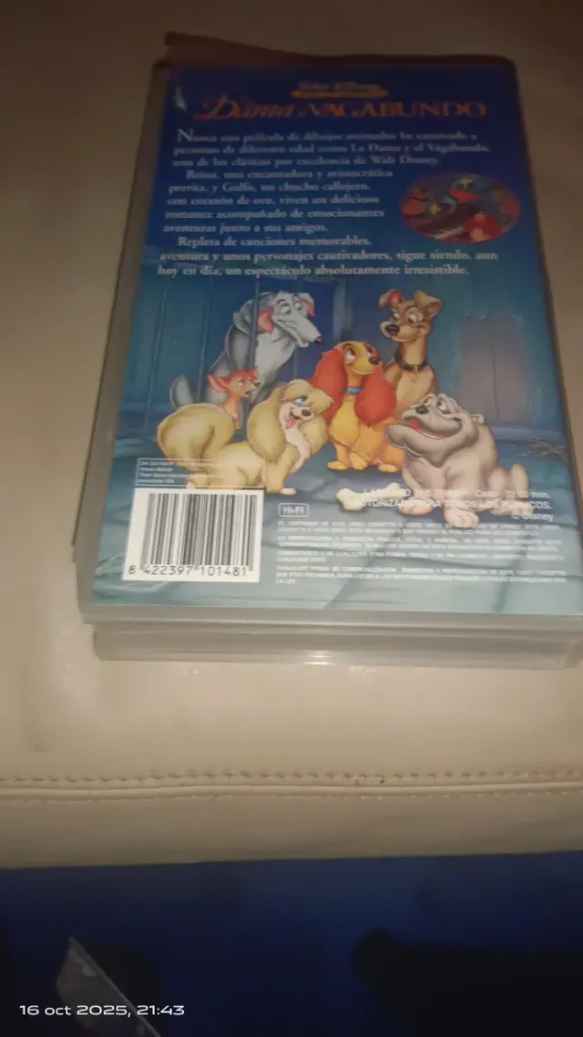 La Dama y el Vagabundo VHS Disney Clásicos