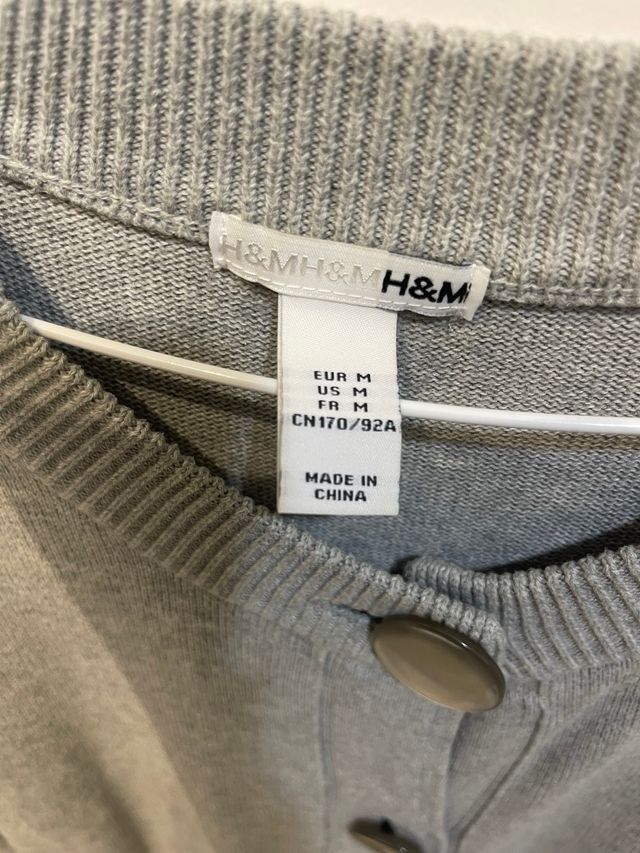 Vestido punto H&M gris