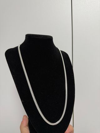 Cadena cubana eslabón pequeño Plata 925