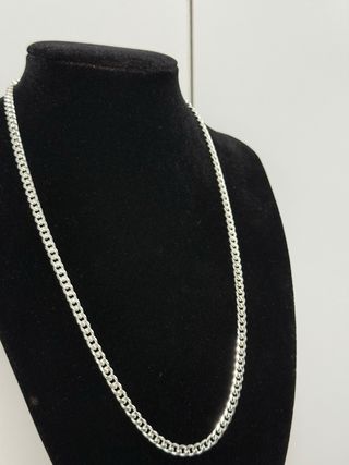 Cadena cubana eslabón pequeño Plata 925