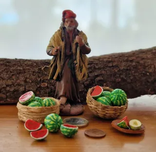 Cestas de sandías de barro