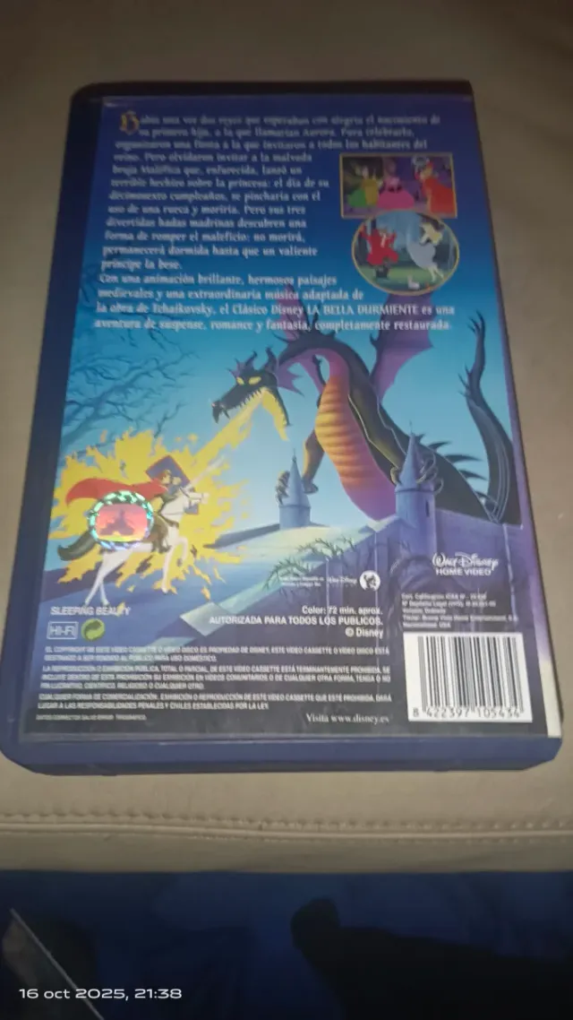 La Bella Durmiente VHS Disney Clásico Nº16