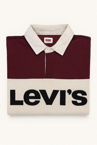 Levi’s Rugby Polo Shirt Color Block Long Sleeve Co