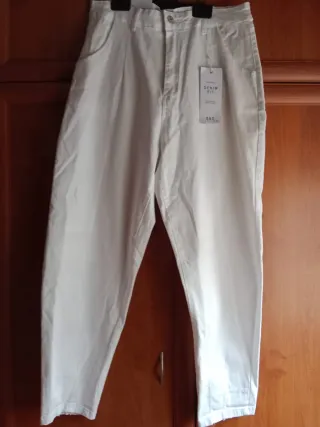 Pantalón blanco G&G Fashion mujer talla XL
