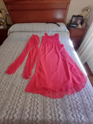 Vestido largo elegante rosa/rojo