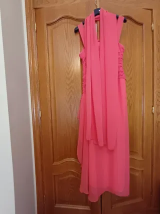 Vestido largo elegante rosa/rojo