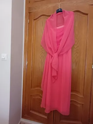 Vestido largo elegante rosa/rojo