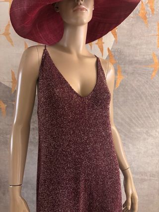 Vestido Zara punto metalizado T L