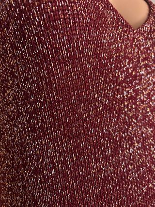 Vestido Zara punto metalizado T L