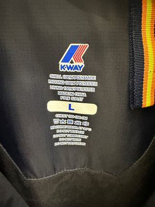 Impermeabile K-Way Uomo Blu Taglia L