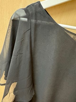 Blusa negra fiesta gasa