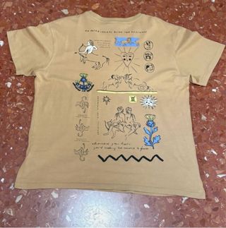 Camiseta Zara Beige Estampado Sol Myth of Stars
