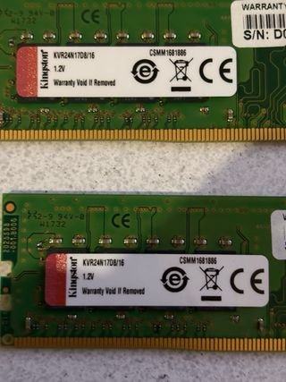 2x 16GB DDR4 RAM Kingston KVR24N1708/16